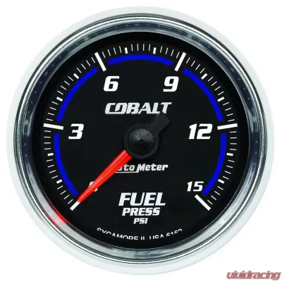 AutoMeter GAUGE; FUEL PRESSURE; 2 1/16in.; 15PSI; DIGITAL STEPPER MOTOR; COBALT - 6162