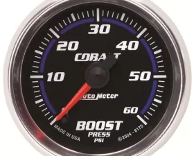 AutoMeter GAUGE; BOOST; 2 1/16in.; 60PSI; DIGITAL STEPPER MOTOR; COBALT