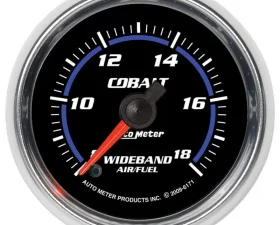 AutoMeter GAUGE; AIR/FUEL RATIO-WIDEBAND; ANALOG; 2 1/16in.; 8:1-18:1; STEPPER MOTOR; COBA