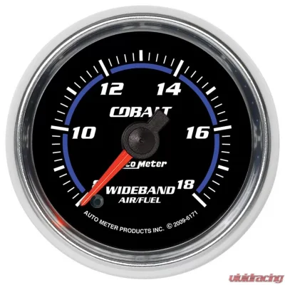 AutoMeter GAUGE; AIR/FUEL RATIO-WIDEBAND; ANALOG; 2 1/16in.; 8:1-18:1; STEPPER MOTOR; COBA - 6171