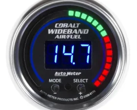 AutoMeter GAUGE; AIR/FUEL RATIO-PRO; 2 1/16in.; 10:1-20:1; DIGITAL W/PEAK/WARN; COBALT