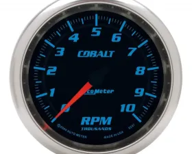 AutoMeter GAUGE; TACHOMETER; 3 3/8in.; 10K RPM; IN-DASH; COBALT