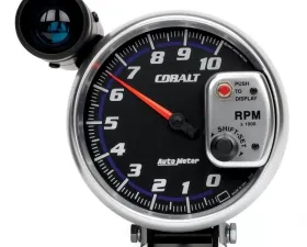 AutoMeter GAUGE; TACHOMETER; 5in.; 10K RPM; PEDESTAL W/EXT. SHIFT-LITE; COBALT