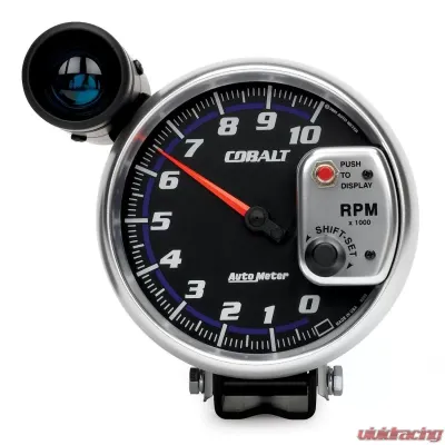 AutoMeter GAUGE; TACHOMETER; 5in.; 10K RPM; PEDESTAL W/EXT. SHIFT-LITE; COBALT - 6299