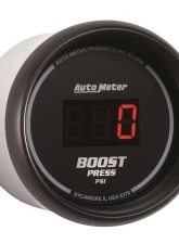 AutoMeter GAUGE; BOOST; 2 1/16in.; 60PSI; DIGITAL; BLACK DIAL W/RED LED                                     - 6370 - Image 3