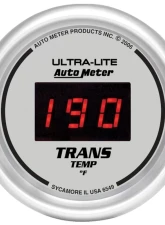 AutoMeter GAUGE; TRANS TEMP; 2 1/16in.; 340deg.F; DIGITAL; SILVER DIAL W/RED LED                                     - 6549 - Image 3