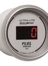 AutoMeter GAUGE; FUEL PRESSURE; 2 1/16in.; 100PSI; DIGITAL; SILVER DIAL W/RED LED                                     - 6563 - Image 3