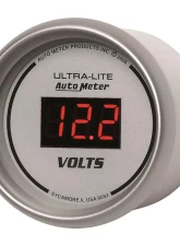 AutoMeter GAUGE; VOLTMETER; 2 1/16in.; 18V; DIGITAL; SILVER DIAL W/RED LED                                     - 6593 - Image 2