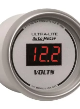 AutoMeter GAUGE; VOLTMETER; 2 1/16in.; 18V; DIGITAL; SILVER DIAL W/RED LED                                     - 6593 - Image 3