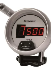 AutoMeter GAUGE; TACH; 3 3/4in.; 10K RPM; PEDESTAL W/QUICK-LITE; DIGITAL; SLVR W/RED LED                                     - 6599 - Image 2