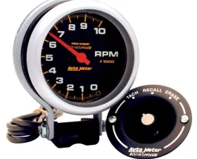 AutoMeter GAUGE; TACHOMETER; 3 3/4in.; 10K RPM; PEDESTAL W/PEAK MEMORY; PRO-COMP