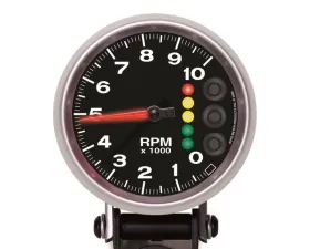 AutoMeter GAUGE; TACH; 3 3/4in.; 10K RPM; W/PIT ROAD SPEED LIGHTS/PEAK MEM; ELITE