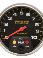 AutoMeter GAUGE; TACHOMETER; 5in.; 10K RPM; IN-DASH W/PEAK MEMORY; PRO-COMP                                     - 6801 - Image 3
