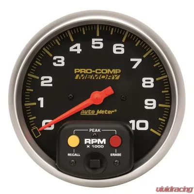 AutoMeter GAUGE; TACHOMETER; 5in.; 10K RPM; IN-DASH W/PEAK MEMORY; PRO-COMP - 6801