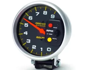 AutoMeter GAUGE; TACHOMETER; 5in.; 9K RPM; PEDESTAL W/PEAK MEMORY; PRO-COMP