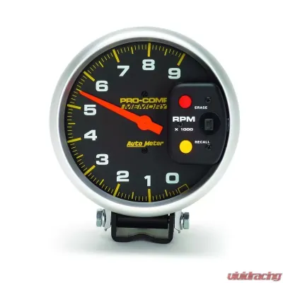 AutoMeter GAUGE; TACHOMETER; 5in.; 9K RPM; PEDESTAL W/PEAK MEMORY; PRO-COMP - 6809