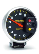 AutoMeter GAUGE; TACHOMETER; 5in.; 9K RPM; PEDESTAL W/PEAK MEMORY; PRO-COMP                                     - 6809 - Image 3