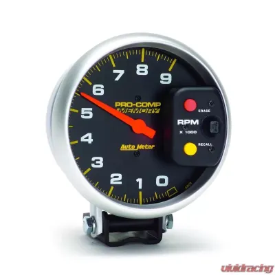 AutoMeter GAUGE; TACHOMETER; 5in.; 9K RPM; PEDESTAL W/PEAK MEMORY; PRO-COMP - 6809