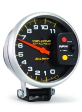 AutoMeter GAUGE; TACHOMETER; 5in.; 11K RPM; PEDESTAL W/PEAK MEMORY; PRO-COMP                                     - 6811 - Image 3