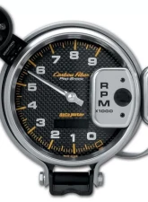 AutoMeter GAUGE; TACH; 5in.; 9K RPM; PRO-STOCK PEDESTAL W/SUPER LITE/PK MEM; CARBON FIBER                                     - 6835 - Image 2