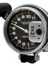 AutoMeter GAUGE; TACH; 5in.; 11K RPM; PRO-STOCK PEDESTAL W/SUPER LITE/PK MEM; CARBON FIBR                                     - 6836 - Image 2
