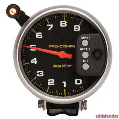 AutoMeter GAUGE; TACH; 5in.; 9K RPM; PEDESTAL W/QUICK LITE/PEAK MEMORY; PRO-COMP - 6851