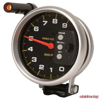 AutoMeter GAUGE; TACH; 5in.; 9K RPM; PEDESTAL W/QUICK LITE/PEAK MEMORY; PRO-COMP - 6851