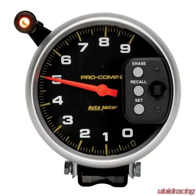 AutoMeter GAUGE; TACH; 5in.; 9K RPM; PEDESTAL W/QUICK LITE/PEAK MEMORY; PRO-COMP - 6851