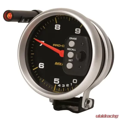 AutoMeter GAUGE; TACH; 5in.; 9K RPM; PEDESTAL DUAL RANGE W/QUICK LITE/PEAK MEM; PRO-COMP - 6852