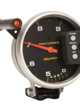 AutoMeter GAUGE; TACH; 5in.; 9K RPM; PEDESTAL DUAL RANGE W/QUICK LITE/PEAK MEM; PRO-COMP                                     - 6852 - Image 4