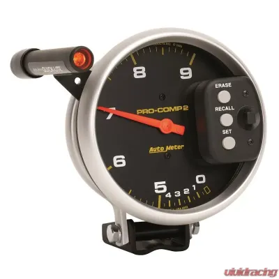 AutoMeter GAUGE; TACH; 5in.; 9K RPM; PEDESTAL DUAL RANGE W/QUICK LITE/PEAK MEM; PRO-COMP - 6852