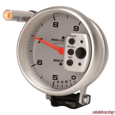 AutoMeter GAUGE; TACH; 5in.; 9K RPM; PEDESTAL W/QUICK LITE; DUAL RANGE W/PEAK MEMORY; UL - 6854