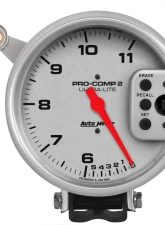 AutoMeter GAUGE; TACH; 5in.; 11K RPM; PEDESTAL W/QUICK LITE; DUAL RANGE W/PEAK MEMORY; UL                                     - 6855 - Image 3
