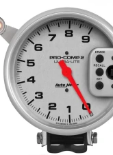 AutoMeter GAUGE; TACH; 5in.; 9K RPM; PEDESTAL W/QUICK LITE; W/PEAK MEMORY; ULTRA-LITE                                     - 6856 - Image 3