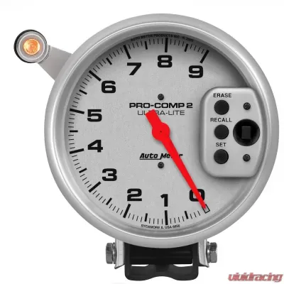 AutoMeter GAUGE; TACH; 5in.; 9K RPM; PEDESTAL W/QUICK LITE; W/PEAK MEMORY; ULTRA-LITE - 6856