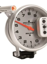 AutoMeter GAUGE; TACH; 5in.; 9K RPM; PEDESTAL W/QUICK LITE; W/PEAK MEMORY; ULTRA-LITE                                     - 6856 - Image 3