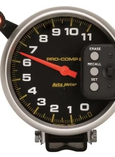 AutoMeter GAUGE; TACH; 5in.; 11K RPM; PEDESTAL W/QUICK LITE/PEAK MEMORY; PRO-COMP                                     - 6857 - Image 4