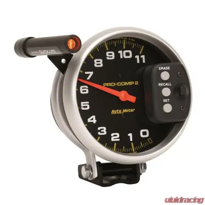 AutoMeter GAUGE; TACH; 5in.; 11K RPM; PEDESTAL W/QUICK LITE/PEAK MEMORY; PRO-COMP - 6857