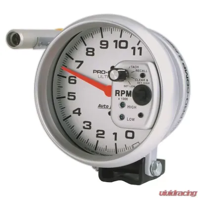 AutoMeter GAUGE; TACH; 5in.; 11K RPM; PEDESTAL W/QUICK LITE; W/PEAK MEMORY; ULTRA-LITE - 6858