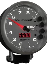 AutoMeter GAUGE; TACH; 5in.; 9K RPM; PEDESTAL; DATALOGGING; ULTIMATE III PLAYBACK; SILVER                                     - 6882 - Image 6