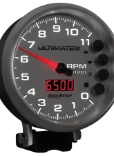 AutoMeter GAUGE; TACH; 5in.; 11K RPM; PEDESTAL; DATALOGGING; ULTIMATE III PLAYBACK; SILVER                                     - 6886 - Image 6
