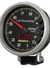 AutoMeter GAUGE; TACH; 5in.; 9K RPM; PEDESTAL; DATALOGGING; ULTIMATE III PLAYBACK; BLACK                                     - 6887 - Image 2