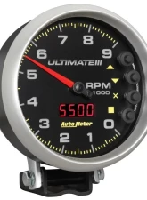 AutoMeter GAUGE; TACH; 5in.; 9K RPM; PEDESTAL; DATALOGGING; ULTIMATE III PLAYBACK; BLACK                                     - 6887 - Image 5