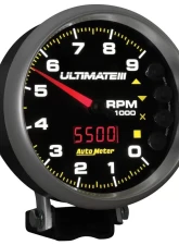 AutoMeter GAUGE; TACH; 5in.; 9K RPM; PEDESTAL; DATALOGGING; ULTIMATE III PLAYBACK; BLACK                                     - 6887 - Image 6