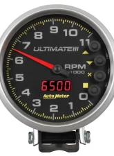 AutoMeter GAUGE; TACH; 5in.; 11K RPM; PEDESTAL; DATALOGGING; ULTIMATE III PLAYBACK; BLACK                                     - 6888 - Image 6