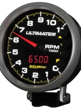 AutoMeter GAUGE; TACH; 5in.; 11K RPM; PEDESTAL; DATALOGGING; ULTIMATE III PLAYBACK; BLACK                                     - 6888 - Image 3