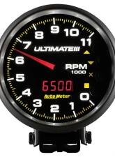 AutoMeter GAUGE; TACH; 5in.; 11K RPM; PEDESTAL; DATALOGGING; ULTIMATE III PLAYBACK; BLACK                                     - 6888 - Image 4