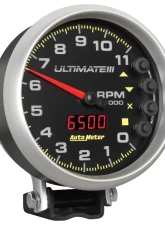 AutoMeter GAUGE; TACH; 5in.; 11K RPM; PEDESTAL; DATALOGGING; ULTIMATE III PLAYBACK; BLACK                                     - 6888 - Image 5