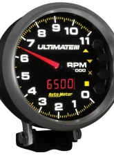AutoMeter GAUGE; TACH; 5in.; 11K RPM; PEDESTAL; DATALOGGING; ULTIMATE III PLAYBACK; BLACK                                     - 6888 - Image 6