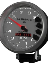 AutoMeter GAUGE; TACH; 5in.; 9K RPM; PEDESTAL; DATALOGGING; ULTIMATE DL PLAYBACK; SILVER                                     - 6894 - Image 3